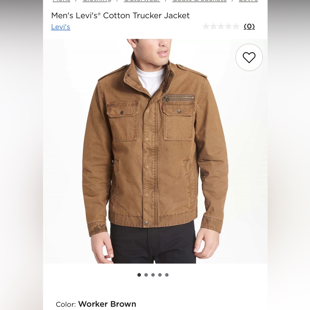 Levi's Men's Worker Brown Military Jacket